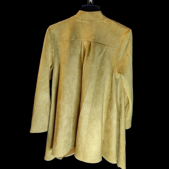 Chic Gold Asymmetrical Women's Jacket - Picture 13 of 16